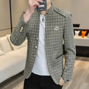 

2023 New Chinese Style Men's Zhongshan Suit Stand Collar Tang Suit for Men Men Suits Suit Men Men Clothing Casual Suit Men
