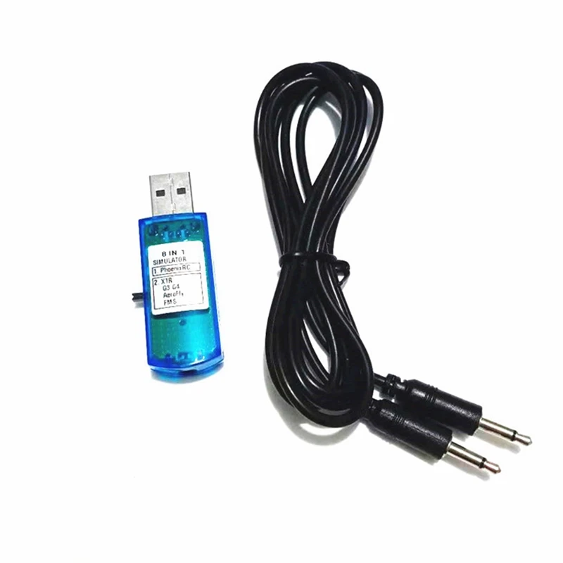 USB 비행 시뮬레이터 컴퓨터 비행 시뮬레이터, XTR5 FMS G4 FPV 비행기 헬리콥터 컨트롤러용, 8 in 1