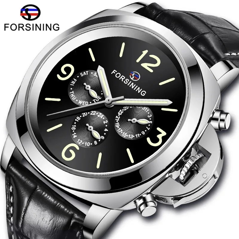 Forsining, orologio da polso da uomo, scheletro in acciaio inox, codice FSG9410M4T3