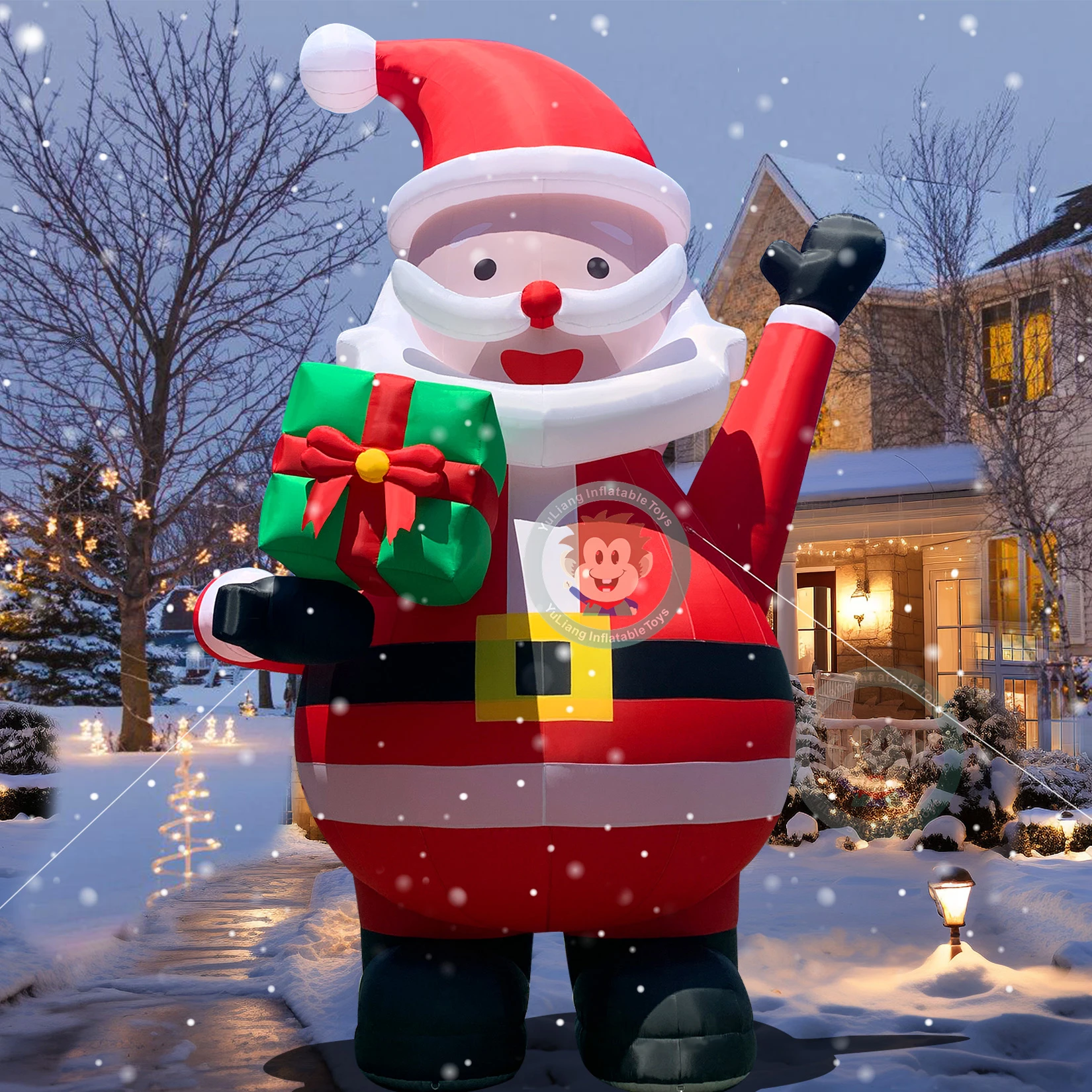 クリスマスと新年の屋外の庭の装飾インフレータブルサンタクロース広告