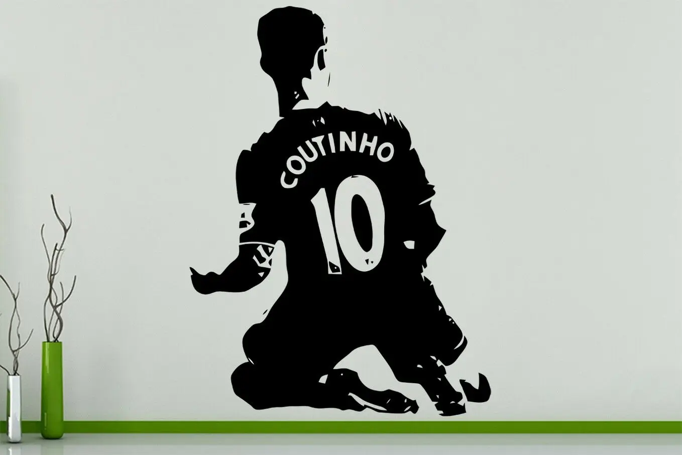 

Philippe Courtinho Brazilian Brazil Footballer Player Decal Wall Sticker Picture