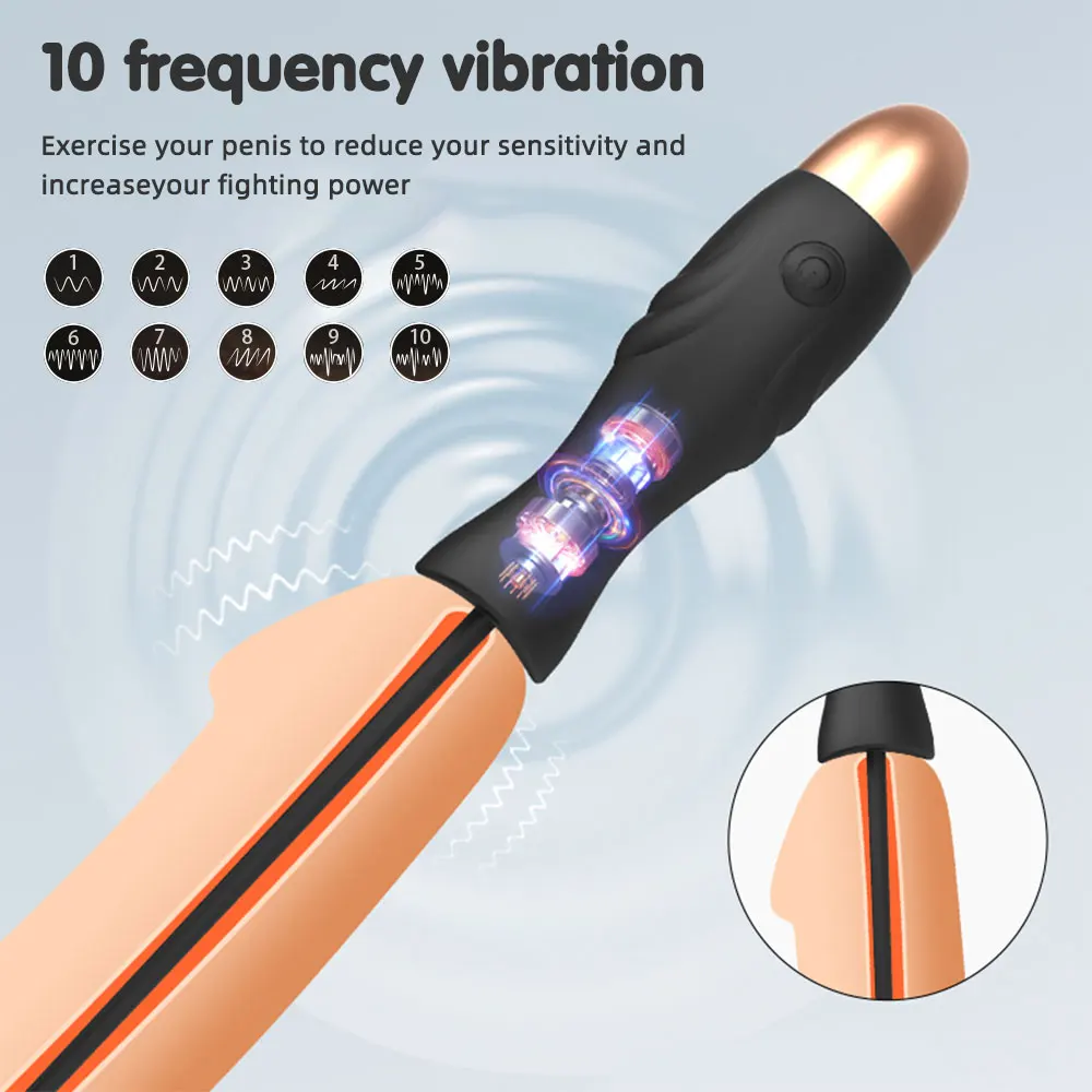 Penis Plug Vibrator Urethral Catheter Sound Glans Training Device Sex Toys