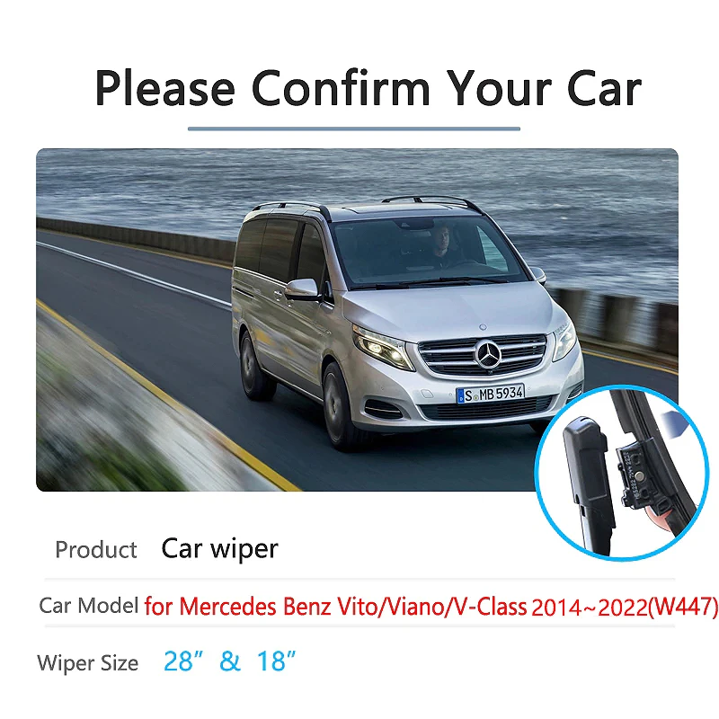 Für Mercedes Benz Vito Viano V Klasse 2014 ~ 2022 W447 Front