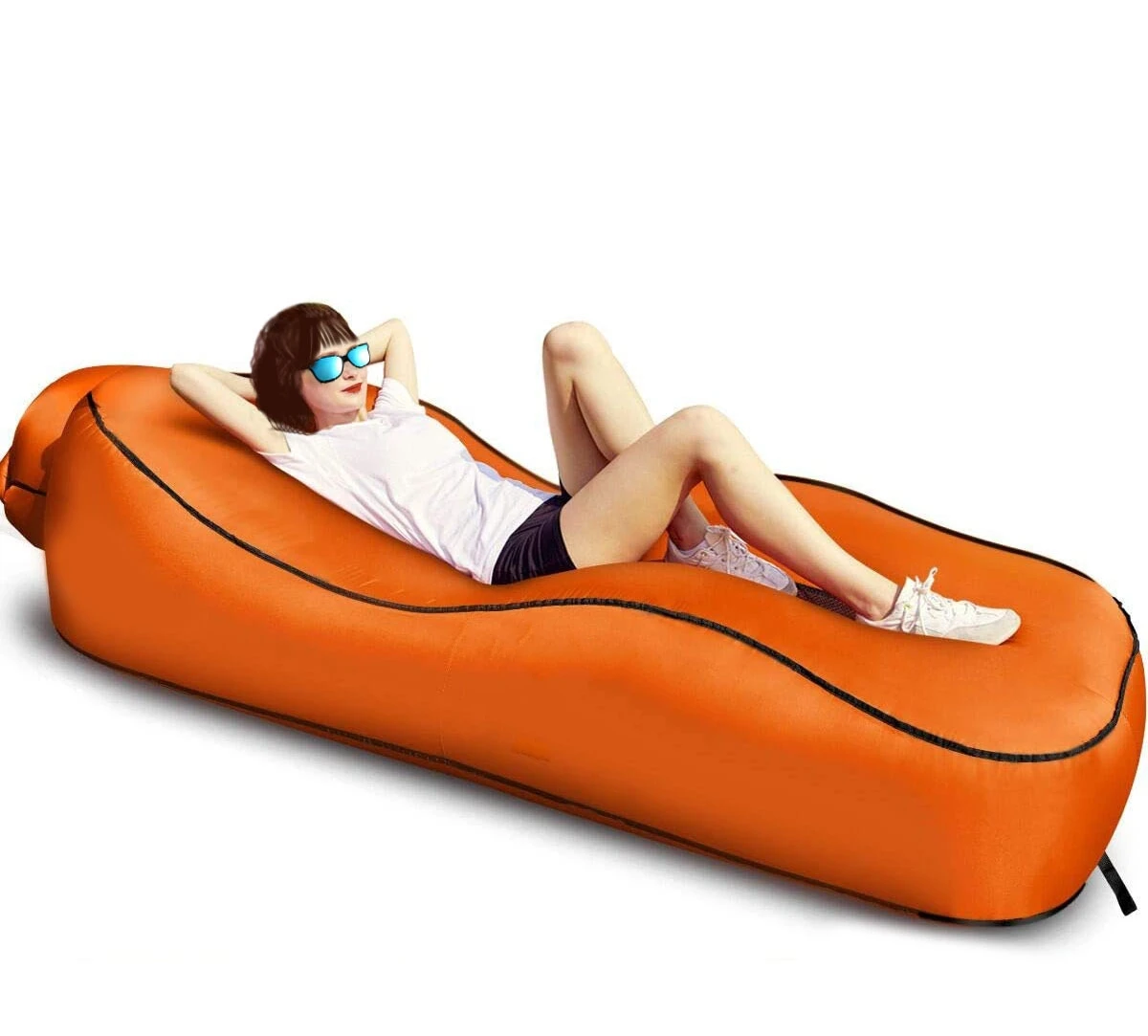 Portable Air Sofa Lazy Inflatable Amphibious Seat Bed Small Storage Volume Travel Hiking Picnic Camping Equipment