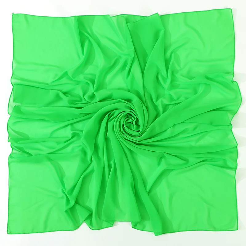 110X110CM Headwrap Schwere Chiffon Quadrat Schal Muslimischen Hijabs Frauen Underscarf Mode Casual Look Einfarbig Tudung Bawl – Detail 29