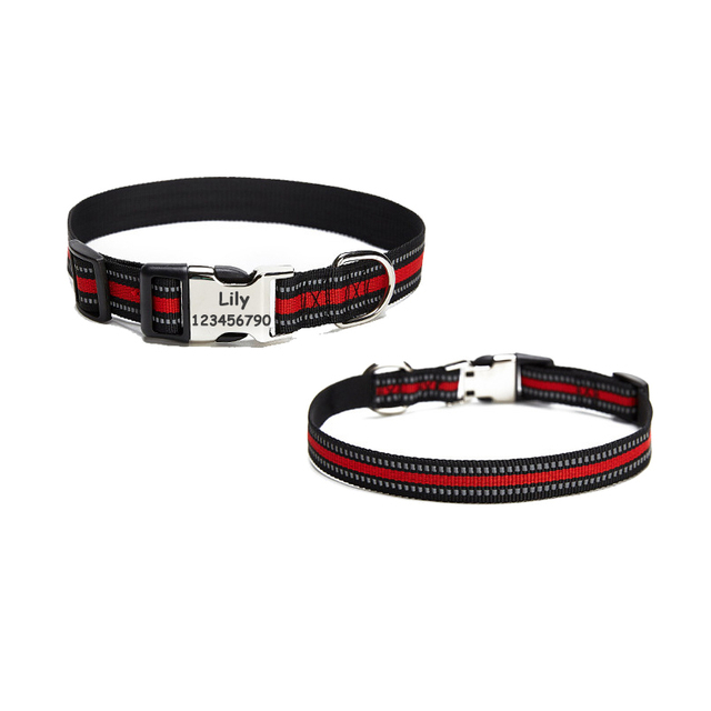 Dog Collar Personalized Anti-Lost Pet Collar for Small Medium Large Dogs Engraved Id Tag Nameplate Dog Collar