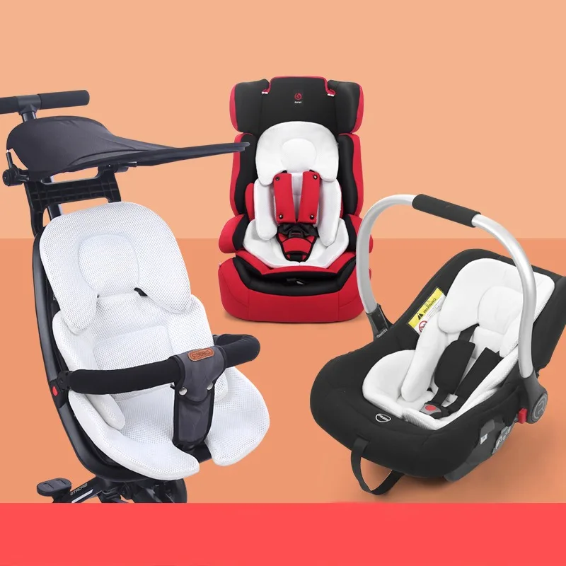 

New Baby Stroller Cushion Car Seat Insert Baby Head Neck Support Pillow Mattress Breathable Mesh Liner Mat Pram Thermal Mattress