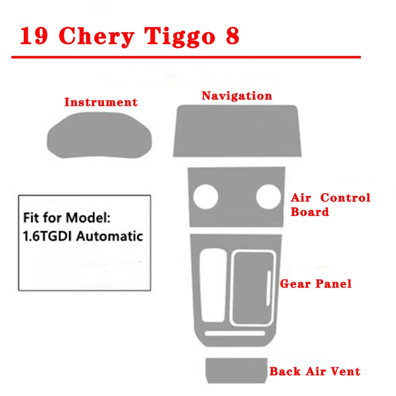 TPU ڵ  г Ǳ ׺̼ ȭ ʸ ȣ ƼĿ, Chery Tiggo 7 7pro 8Pro 2019 2020 2021 Ƽ ũġ