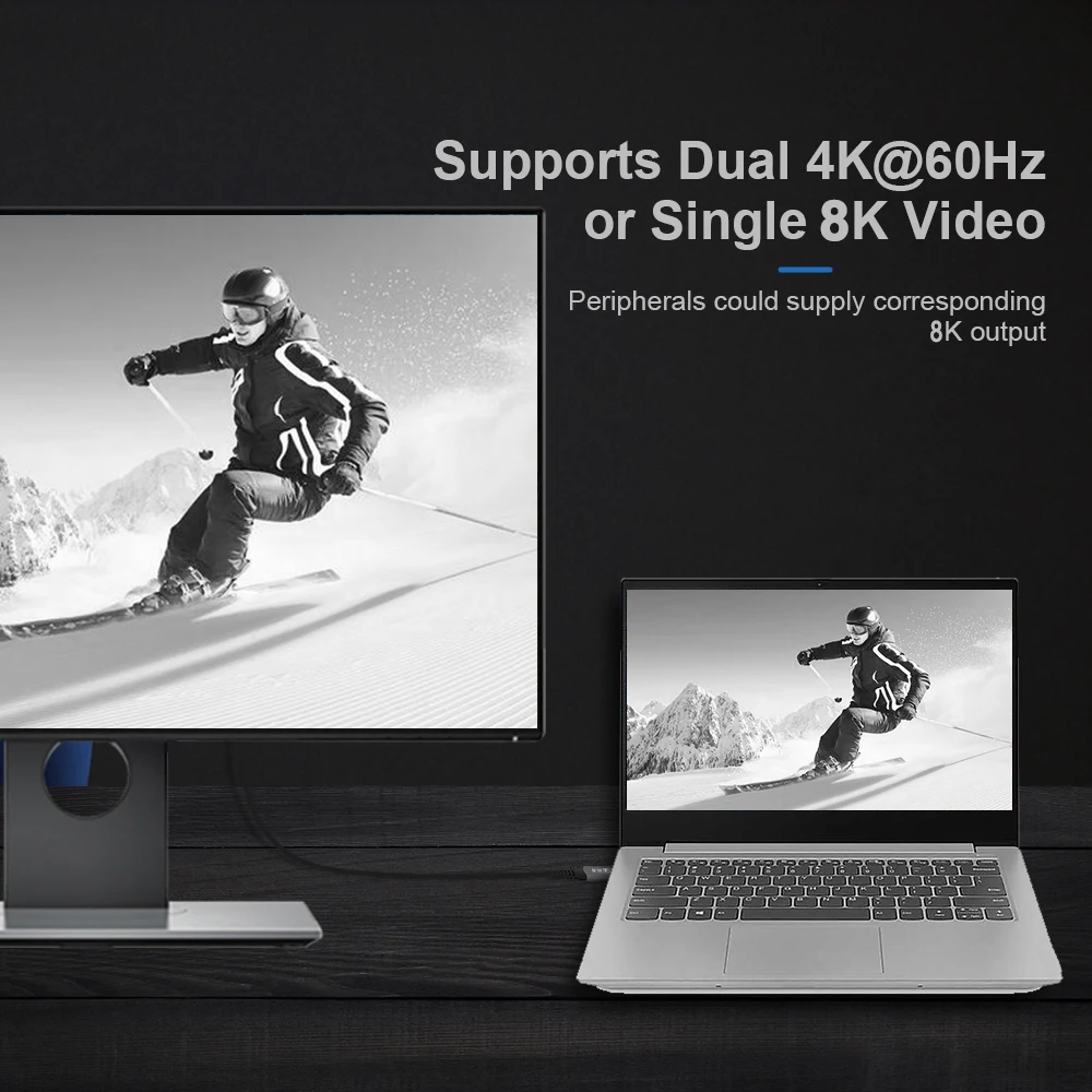USB 4 케이블 Thunderbolt 4/3 케이블 100W 고속 PD 케이블 E-마크 40Gbps 8K/60Hz Macbook Pro용 USB 유형 C 충전기 데이터 케이블