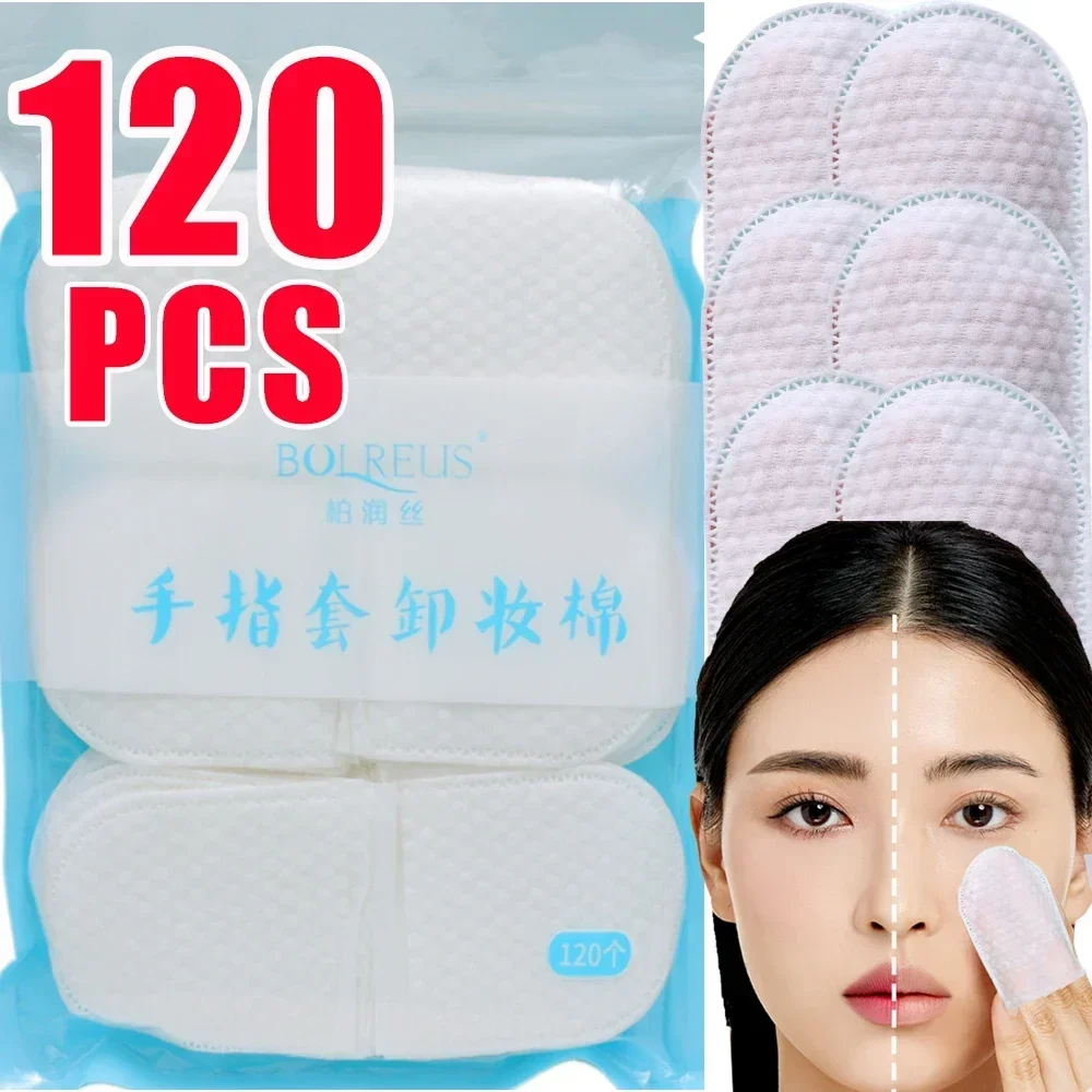 U-shaped Makeup Removal Cotton Pads Disposable Hand-insert Face Towel Seal Cosmetic Cleaning Tool Wet Cotton Pads Travel Makeup makeup remover makeup remover pads