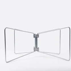 Foldable Portable Stainless Steel Anti-Slip Ice Box Stand for Outdoor BBQ and Picnics (SilverLarge silver)