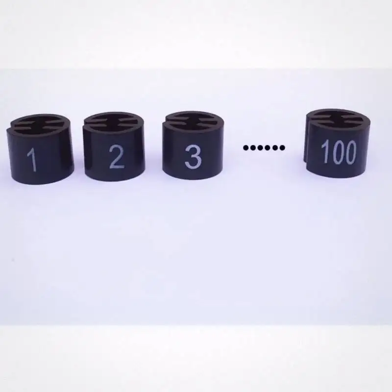 100 Stück Hanger Marker Clips Ankleidezimmer / Performance-Kleidung / Arbeitsuniform-Identifikationsetiketten-Clips – Detail 4