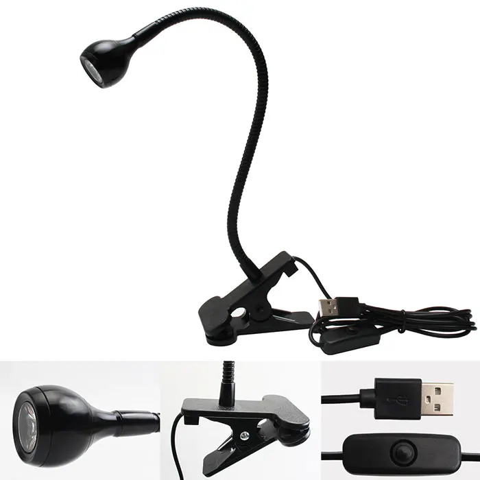 Description Picture 6 of itemLED Black Light Clamp Light with USB 3W 395nm Portable Gooseneck Lamp for UV Gel Nail Pet Urine Detection,UV Glue Curing Repair