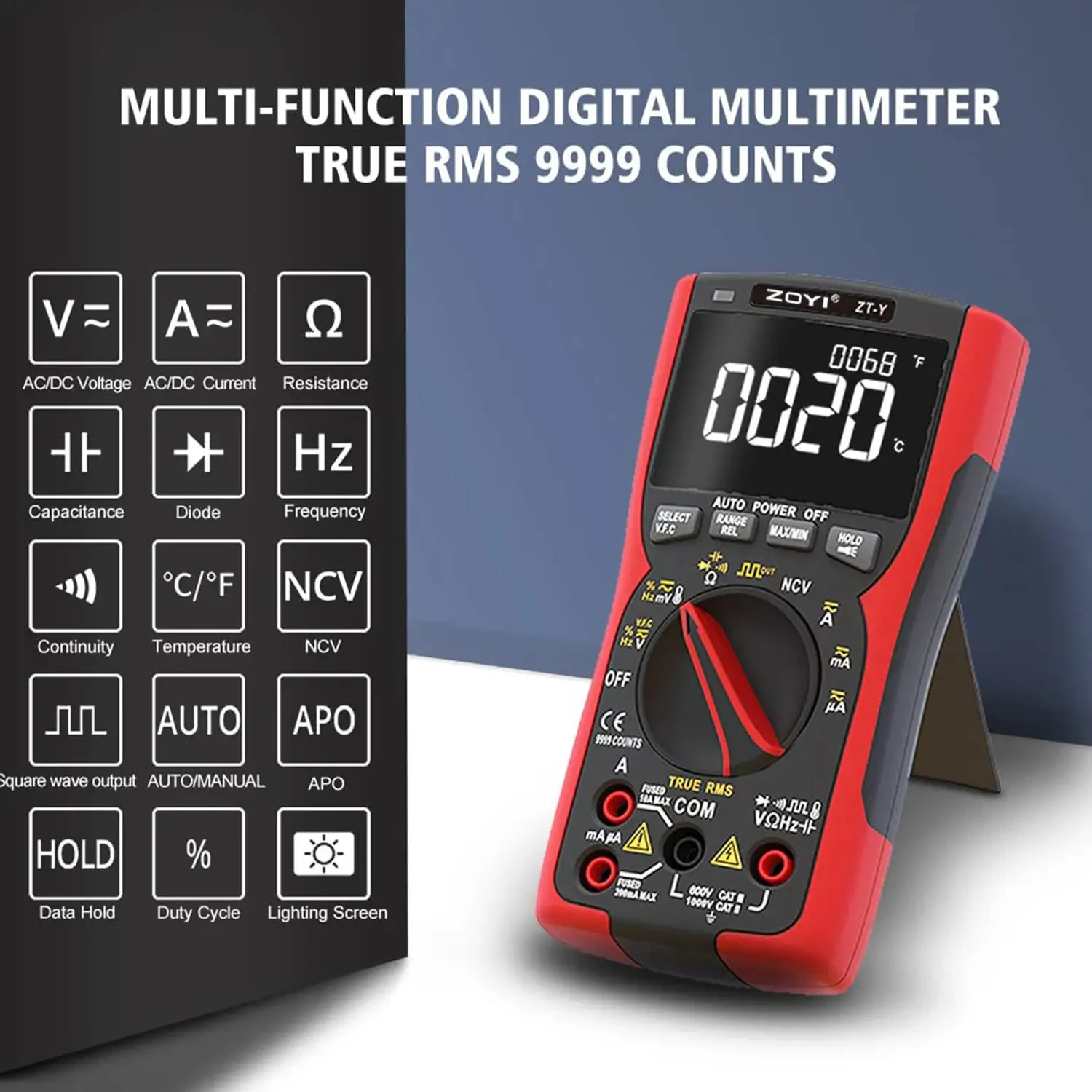 ZOYI high-precision ZT-Y automatic range multifunctional digital multimeter Intelligent anti-burn electrician maintenance