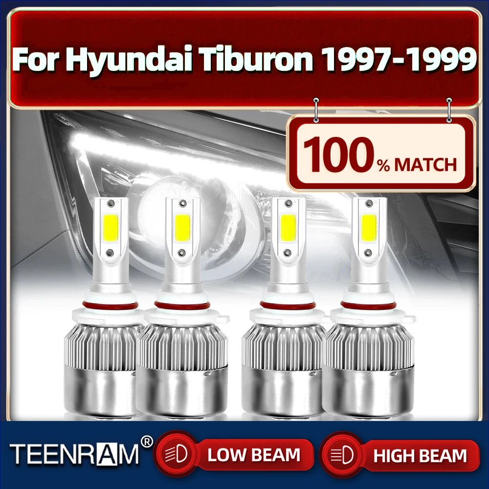 

Canbus LED Headlight Bulbs 9005 Hb3 9006 Hb4 High Low Beam Car Light 6000K White 12V For Hyundai Tiburon 1997 1998 1999