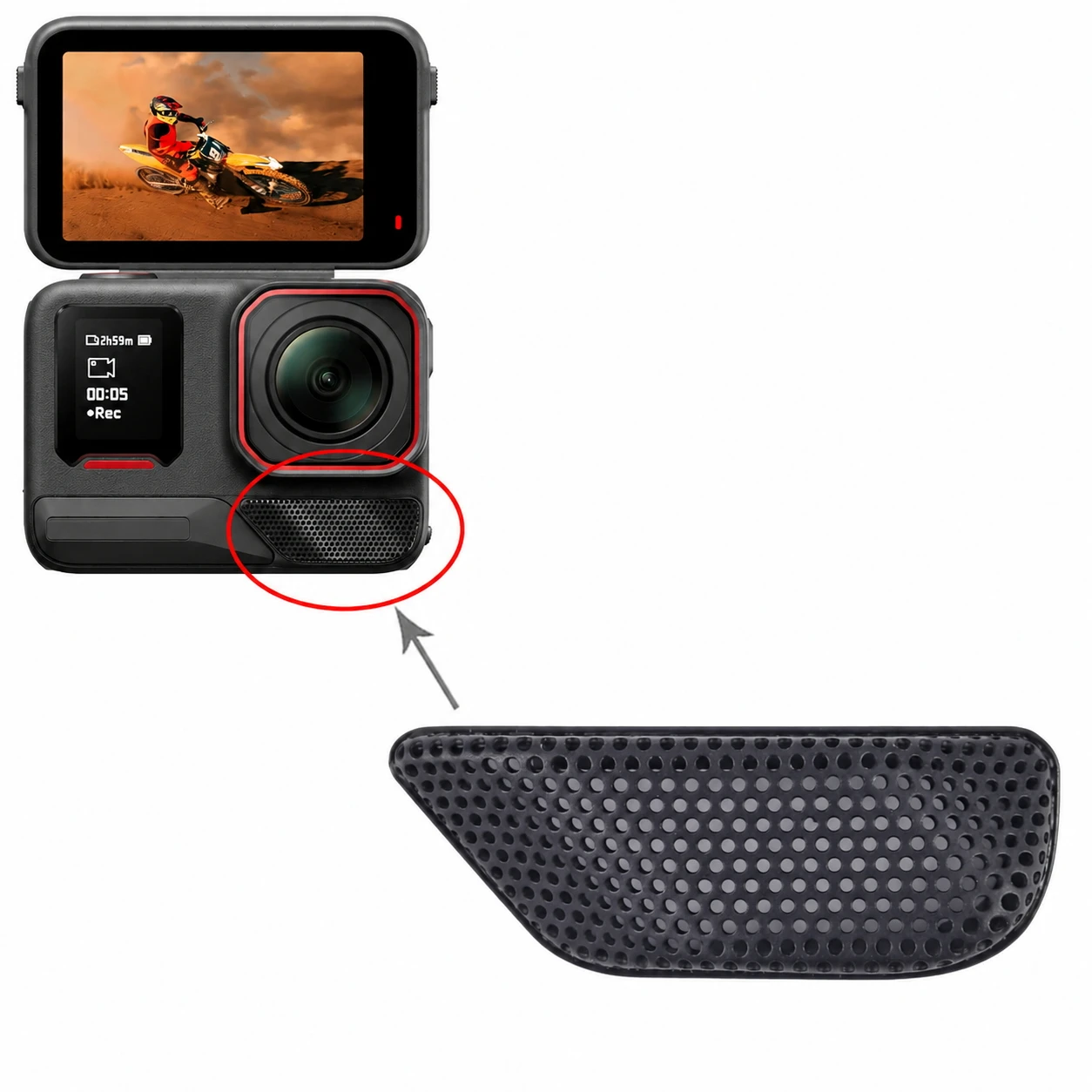 Insta360 Ace Pro 2 카메라 마이크 커버 마이크 윈드실드 커버 수리 부품 교체
