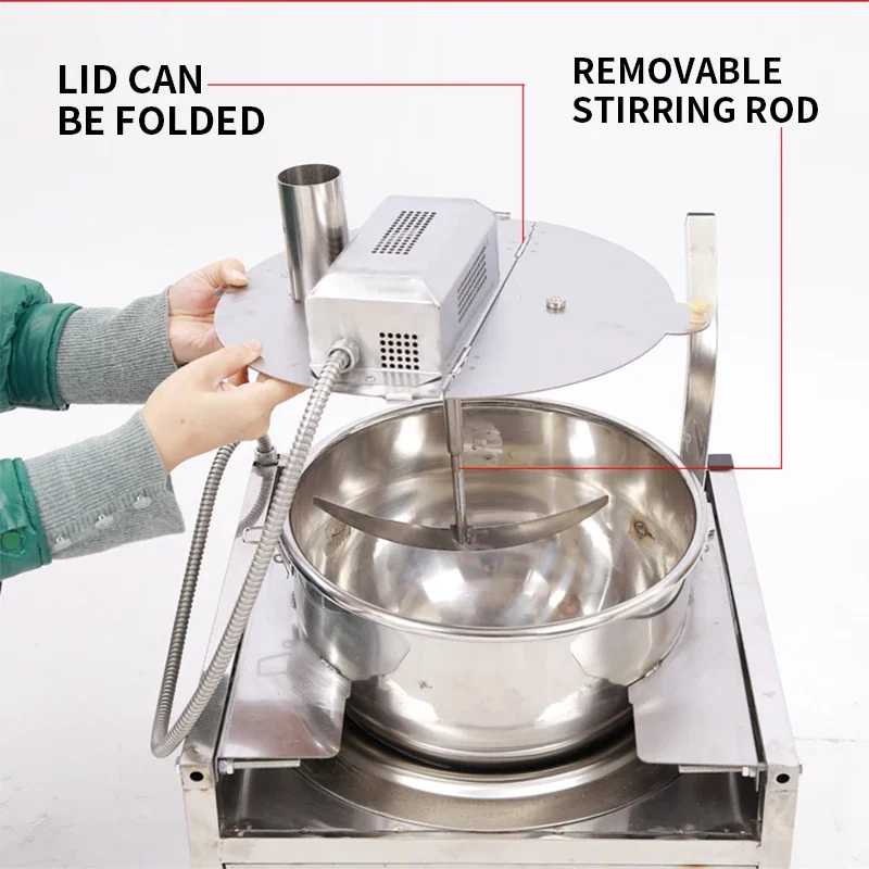 5000W Fully Automatic Multi-function Electromagnetic Heating Ball Popcorn Machine, Gas Heating Popcorn Machine