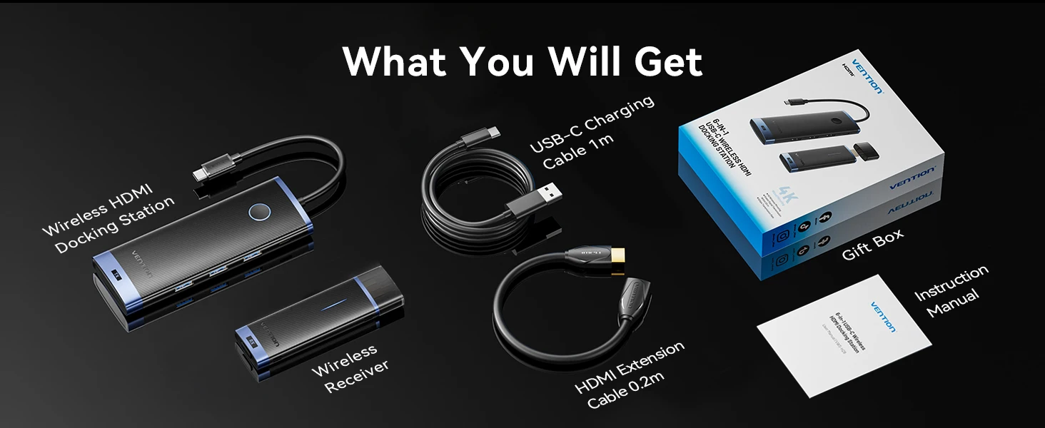 Wireless HDMI Extender Kit 5G 50M Video Transmitter & Receiver 1080P 60Hz Transm