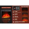LED Electric Fireplace with Mantel, Fireplace TV Stand for 80 Inch TV, Modern Entertainment Center with Storage, Delicate 6