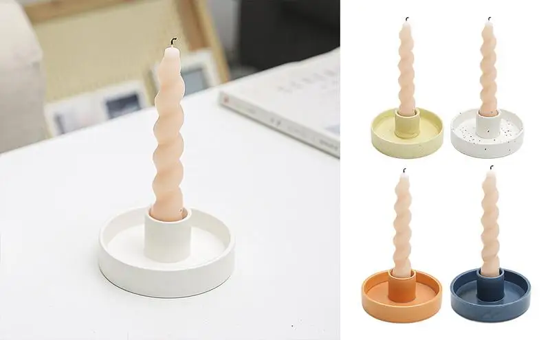 

Candle Stick Holders Round Shape And Unique Design Versatile Sophisticated Style Candle Stick Stand For Home Decoration Table