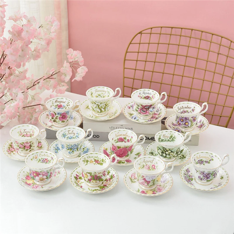 Juego Tazas Café Té Juego 2 Tazas Floral BTaT Con Cuchara - Elegancia En Tu Mesa Tazas Con Cucharas