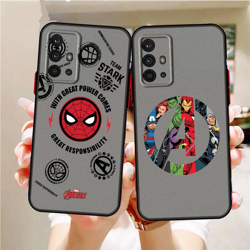 Marvel Мстители искусство модный матовый полупрозрачный для Samsung Galaxy S24 S23 S22 S21 S20 FE S10 S9 S8 Plus Ultra Pro 5G TPU