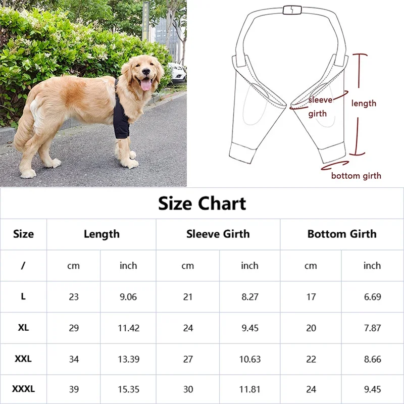 Dog Elbow Protector Dog Elbow Protector Elbow Brace Pads for Medium Large Dogs Knee Pads Clothing Joint Protection Cover Anti-abrasion