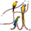Parrot Rope Hanging Braided Budgie Chew Rope Bird Cage Cockatiel Toy Pet Stand Training Accessories Swing Supplies Parrot Swings 2