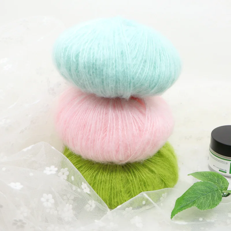 1Pc 25g Mohair Yarn hand Knitting Yarn Crochet  Warm Wool line Sweater shwal Scarf thread 5