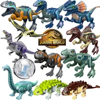 Jurassic Park World Dinosaurs Gyrosphere Velociraptor Raptor Blue Charlie Echo Owen Claire Model Blocks Figure Toys For Children 1