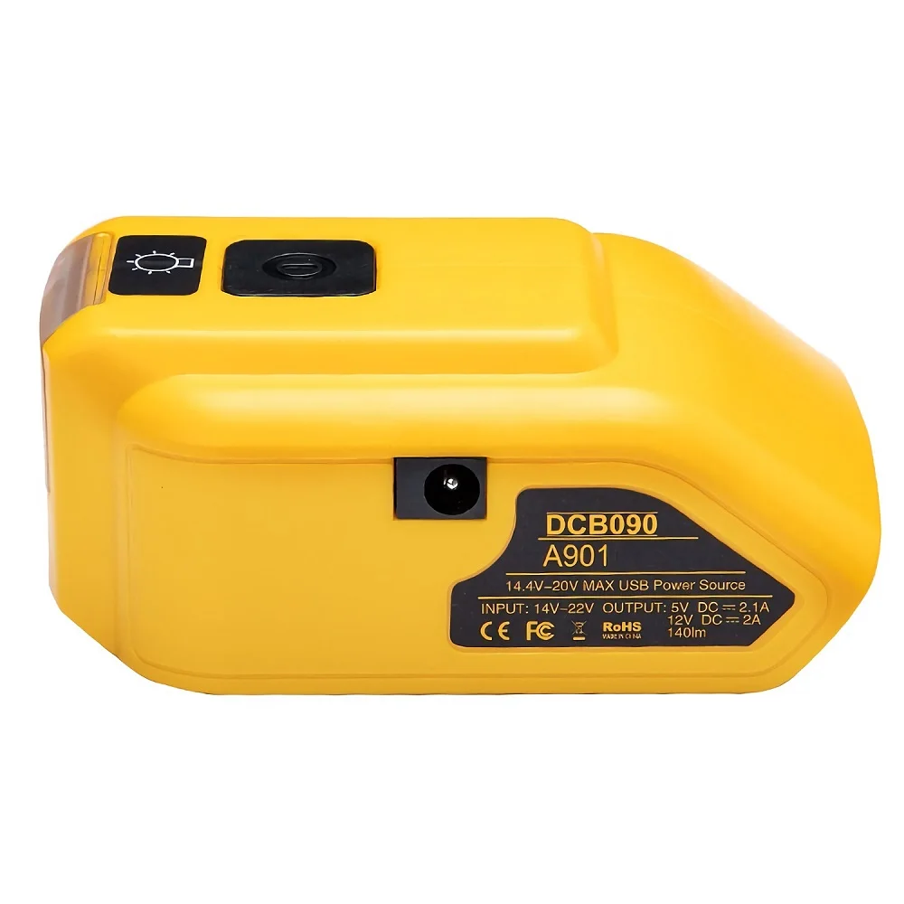 Dual USB, DC 12V, Tipo-C LED Luz de Trabalho