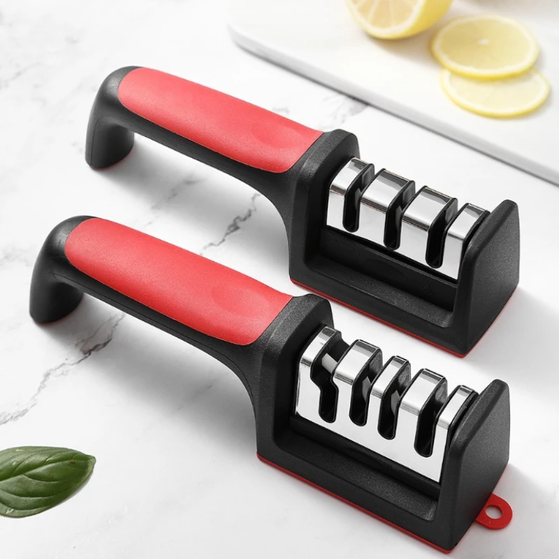 Handheld Sharpening Stone, Household Kitchen Tool, Multifunctional Three-stage Four Stage Scissors, Kitchen Knife Sharpener,