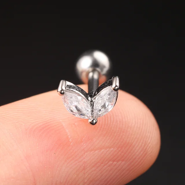 Orecchini Piercing Cartilagine Farfalla Blu - Acciaio Chirurgico 316L | Per Rook, Daith, Helix - Foto 5