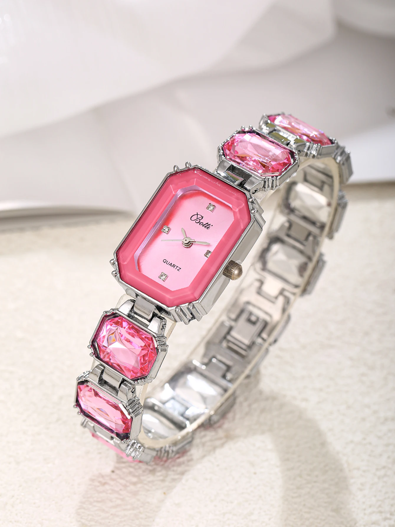 Elegant women's alloy quartz wristwatch, 3 pieces/set 3