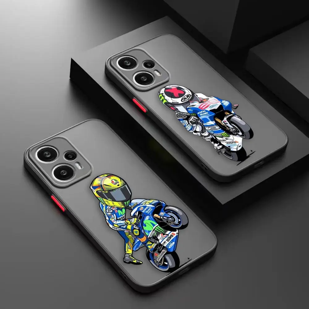 

Matte Phone Case for Redmi NOTE 12 11 10 11S 10S 9 9S 9T 8 7 6 5 4 PRO PLUS 4G 5G Case Funda Capa Shell Cartoon Motorcycle Race