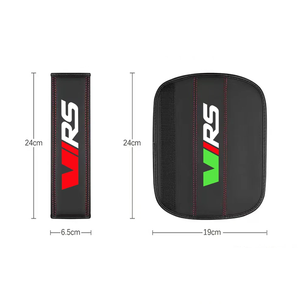 Leather Car Safety Belt Shoulder Cover Pads 2Pcs For Skoda VRS Octavia Kamiq Kodiaq Karoq Superb Fabia Rapid Car Accessories