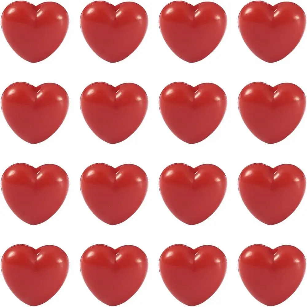 Acrilico Cuore Rosso Perline Acriliche Colorate Opache Cuore Rosso Dolce Cuore Pony Perline 12Mm Mini Cuore Distanziatore Perline Per Portachiavi