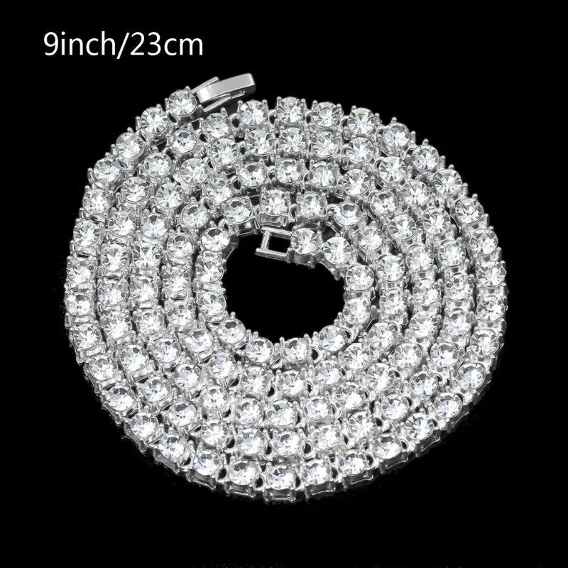 

Multilayer for Rhinestone Necklace Cuban Chain Jewelry Gift for Black Friday Str