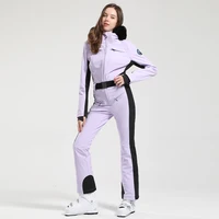 GSOU SNOW One-piece Ski Suit Women Thickening Snowboard Female Overalls Winter Windproof Waterproof Breathable Clothing Skiing - Image 2