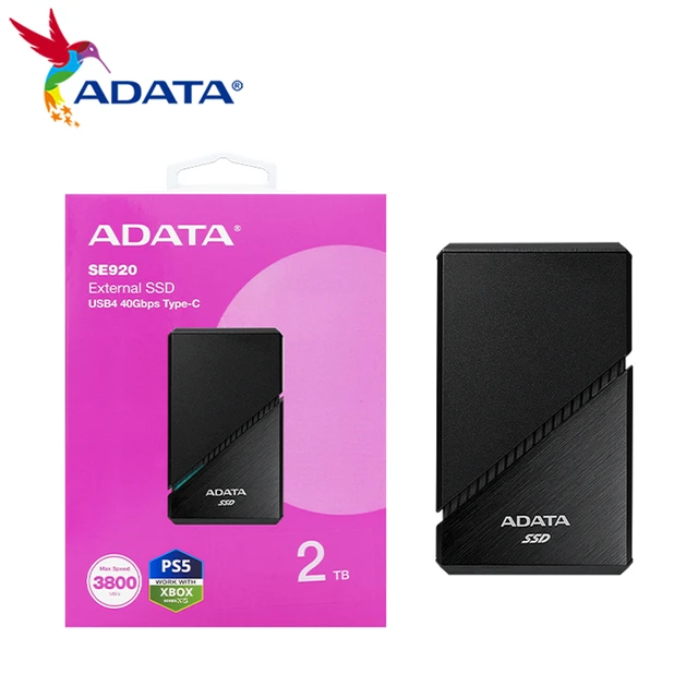 ADATA NVMe PSSD SE920 1TB 2TB 4TB Protable Solid State Drive Up to 3800Mb/s USB4.0 40Gbps External Hard Drive Type-C Hard Disk 5