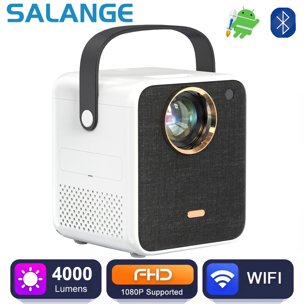 

Мини проектор Salange P350L с поддержкой Android, Full HD 1080P, светодиодный видеопроектор, Wi-Fi, домашний кинотеатр, совместимый с USB HDMI AV