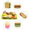 27pcs Baby Pretend Play Kitchen Kids Toys Simulation Hamburg Fries Food Role Play Montessori Educational Gift Toys for Girls 1