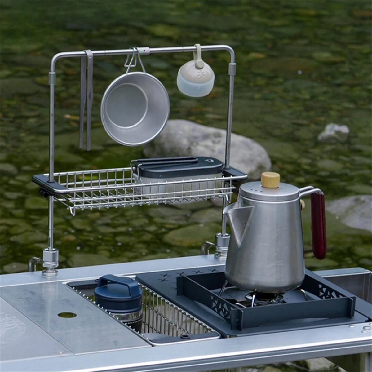 BAAU Outdoor -Table Supply Portable Stainless Steel Camping -Table Accessories New,Bowl Hanger