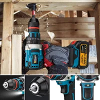 Perceuse à percussion électrique sans balais 13 mm 480 N.m, visseuse électrique sans fil, outil électrique DIY pour batterie Makita 18 V 3