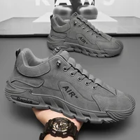 2025 New Breathable Men's Work Shoes Slip-On Anti-Slip Wear-Resistant Casual Sports Shoes Thick Bottom Labor Protection Loafers