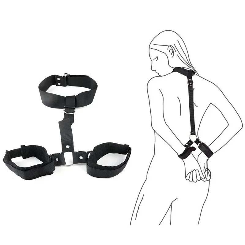 Erotic Slave Adult Games Sex Toys Woman Couples Restraints Handcuff Neck Ankle Cuffs For Open Leg BDSM Bondage Sex Shop Products