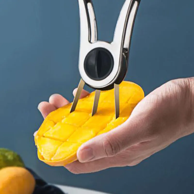 Multi-functional Fruit Slicer Peel Mango Dice Scoop Gadgets Meat Kitchen Accessories для кухни полезные вещи для кухни