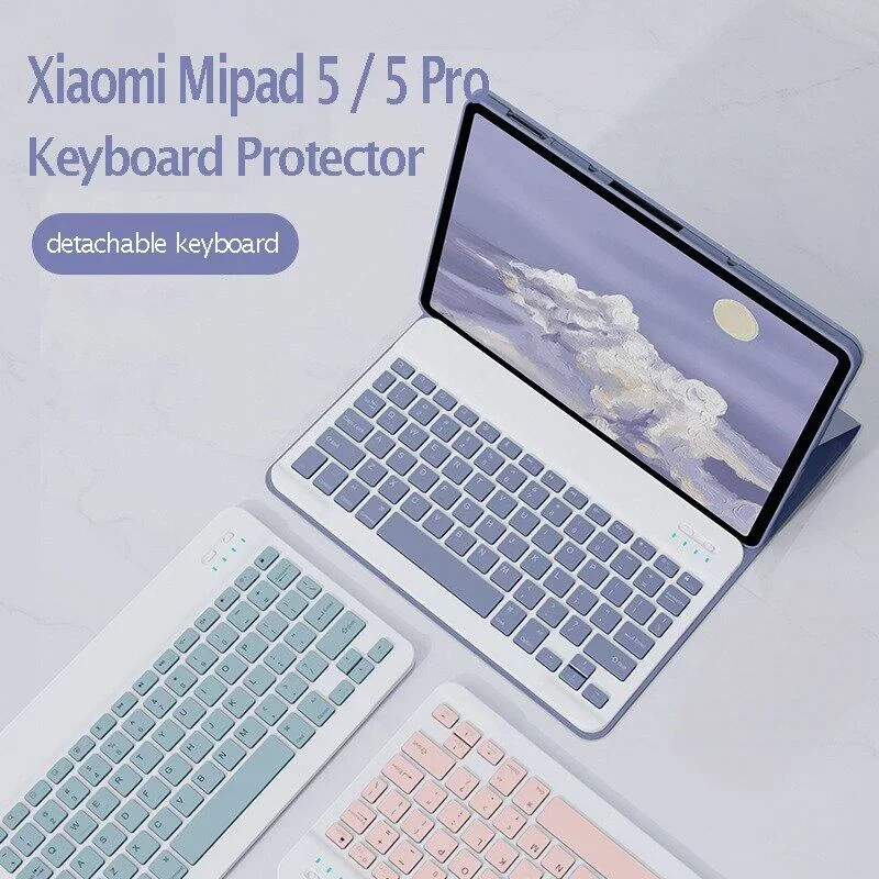 Custodia Magnetica Per Tastiera Bluetooth Wireless Per Xiaomi Pad 5 Pro Xiaomi Pad 6 Pro Redmi Pad 10.6 Con Custodia Per Tastiera Funda