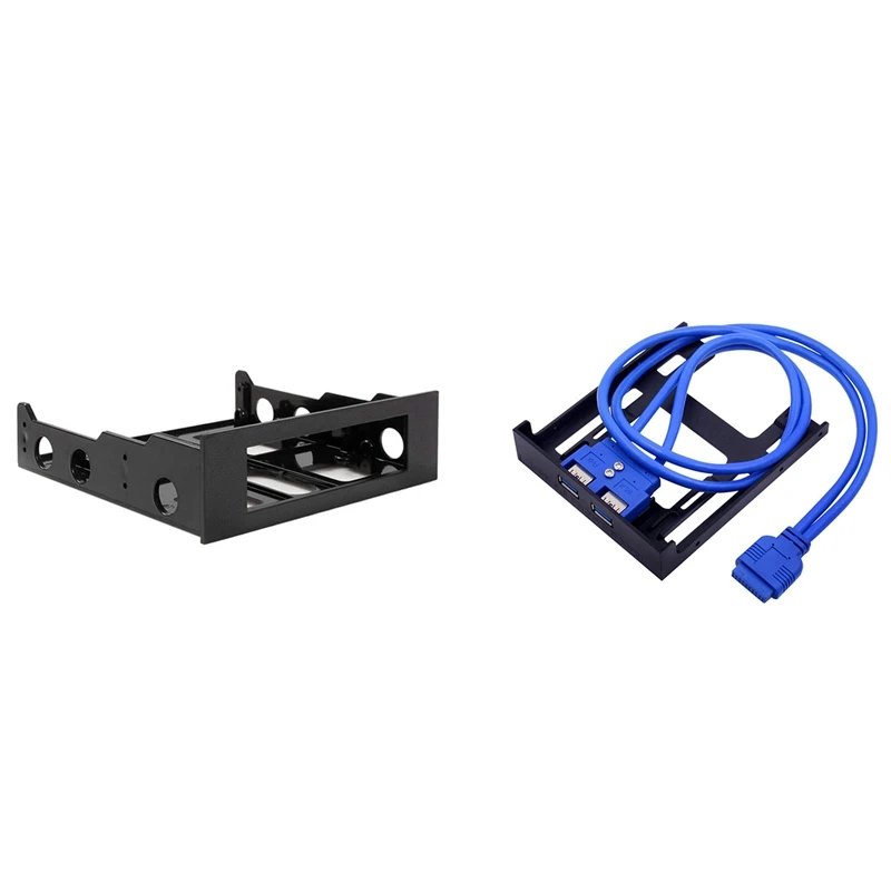 1 Pz 3.5 A 5.25 Disco Rigido Bay Adattatore Staffa Anteriore Bay E 1 Pz 2 Porte Usb 3.0 Pannello Frontale Floppy Disk Bay
