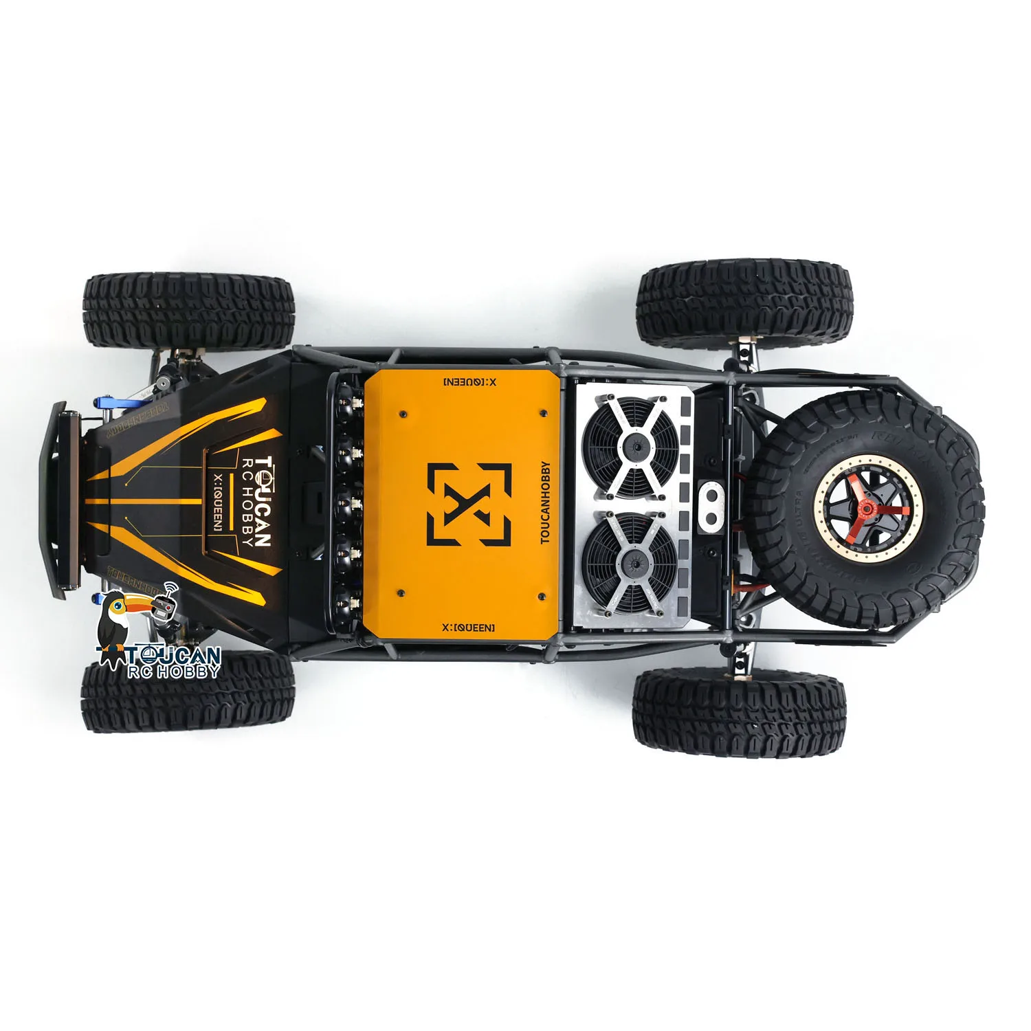 Capo 1/8 RC Off Road Car U4 Queen 4x4 Crawler Truck Assembled Toys Model with 2-Speed Light Sound Smoke Winch Servo CD1582X Gift 5